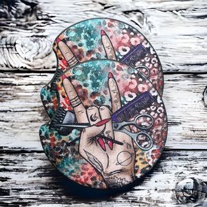 Hairdresser Car Coaster Set